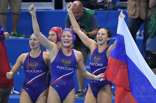 2016 Summer Olympics. Water polo. Women. Hungary vs. Russia