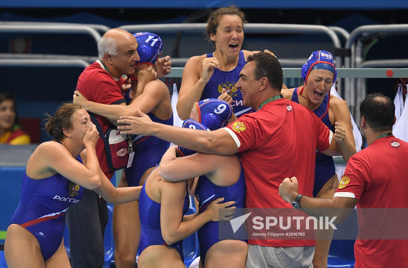 2016 Summer Olympics. Water polo. Women. Hungary vs. Russia