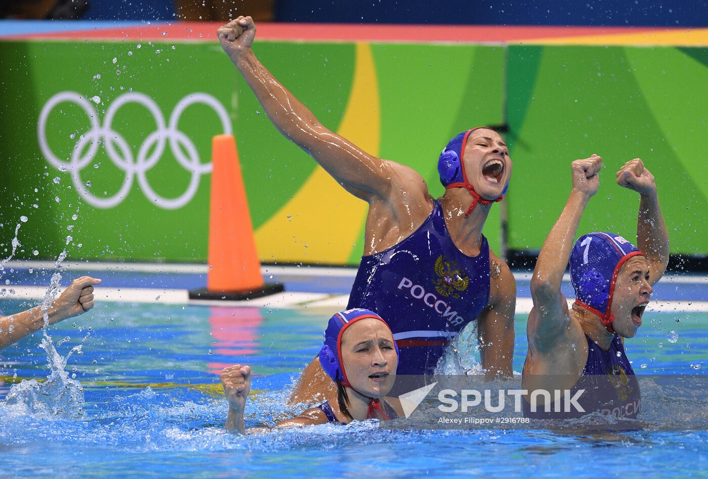 2016 Summer Olympics. Women's water polo. Russia vs. Hungary