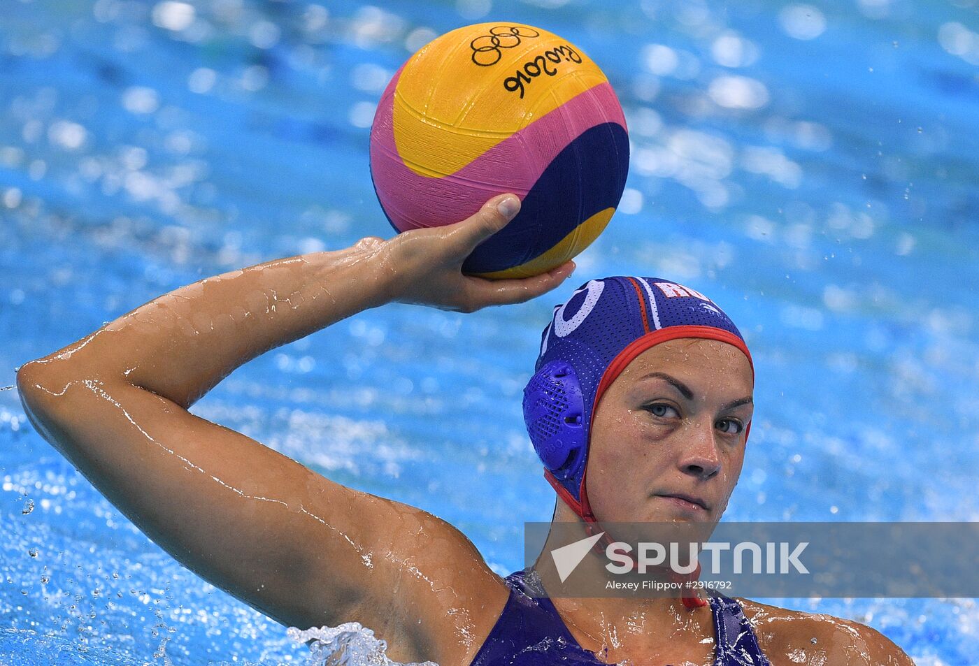 2016 Summer Olympics. Women's water polo. Russia vs. Hungary