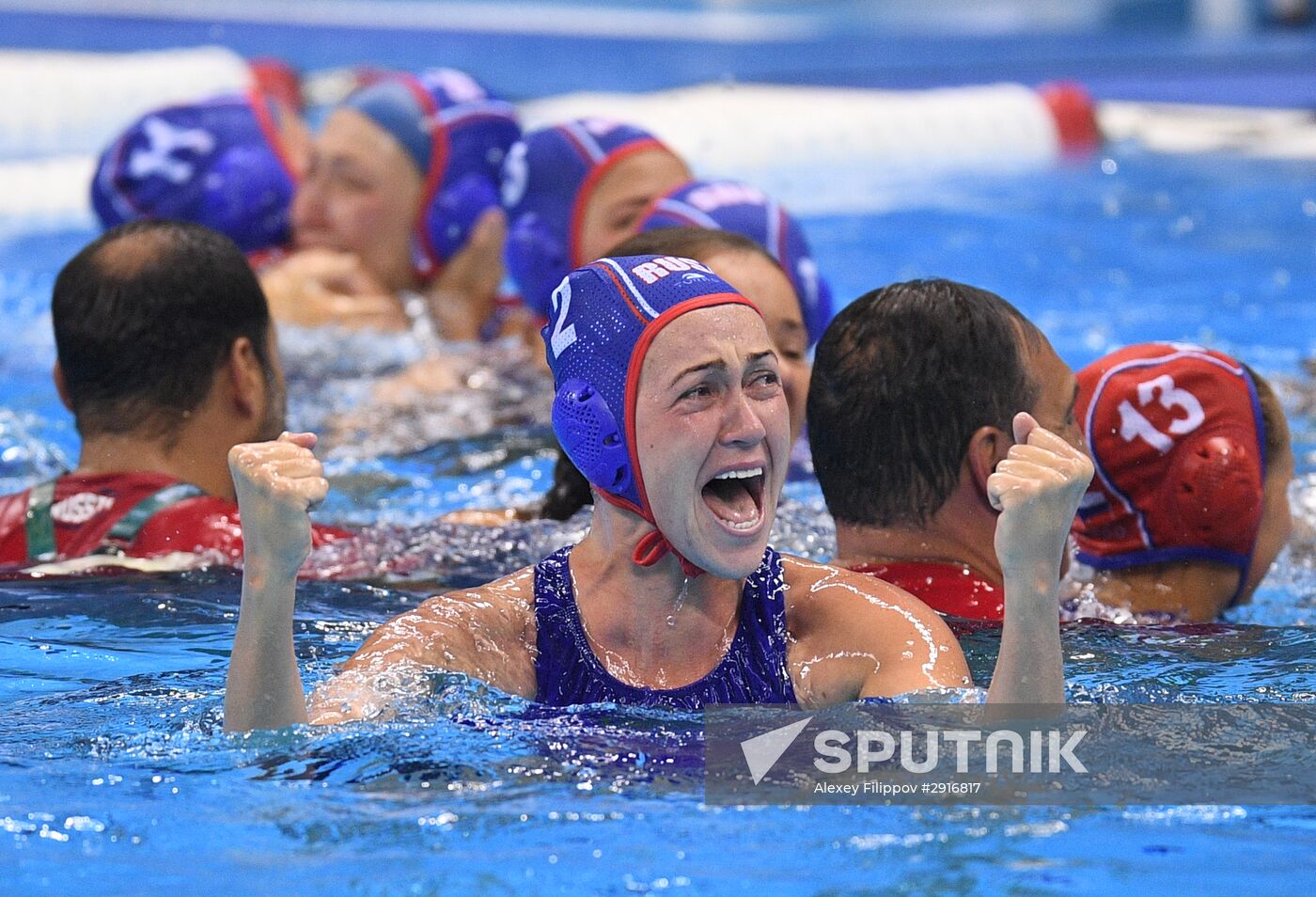 2016 Summer Olympics. Water polo. Women. Hungary vs. Russia