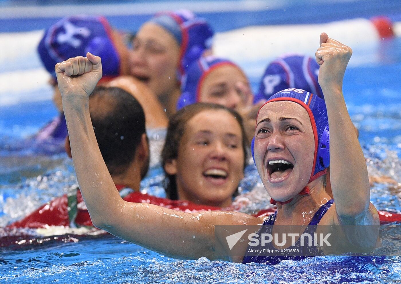 2016 Summer Olympics. Women's water polo. Russia vs. Hungary