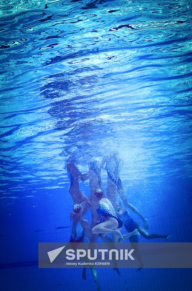 2016 Summer Olympics. Synchronized swimming. Team free routine