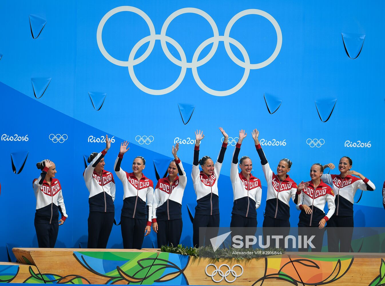 2016 Summer Olympics. Synchronized swimming. Teams free routine