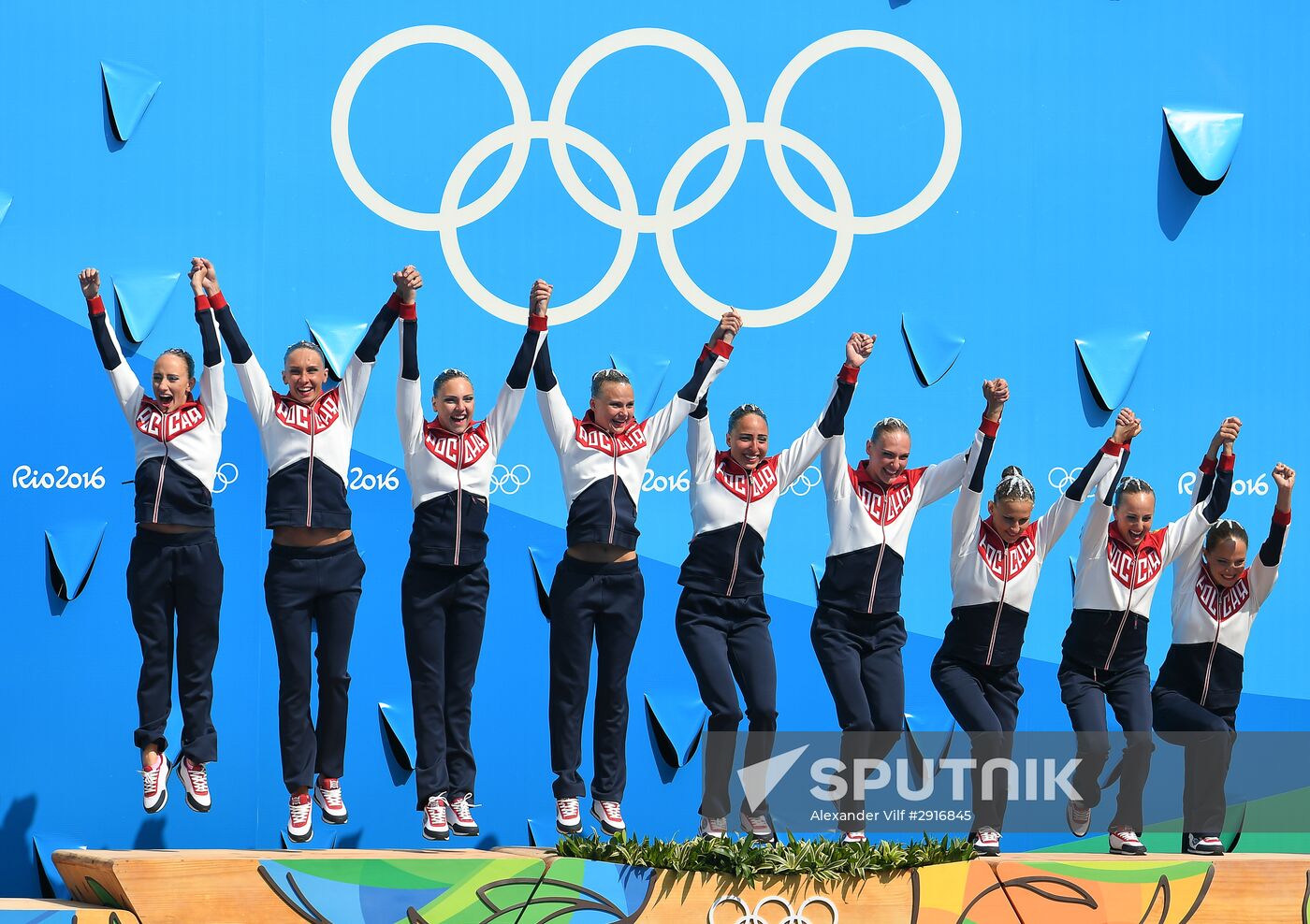 2016 Summer Olympics. Synchronized swimming. Teams free routine