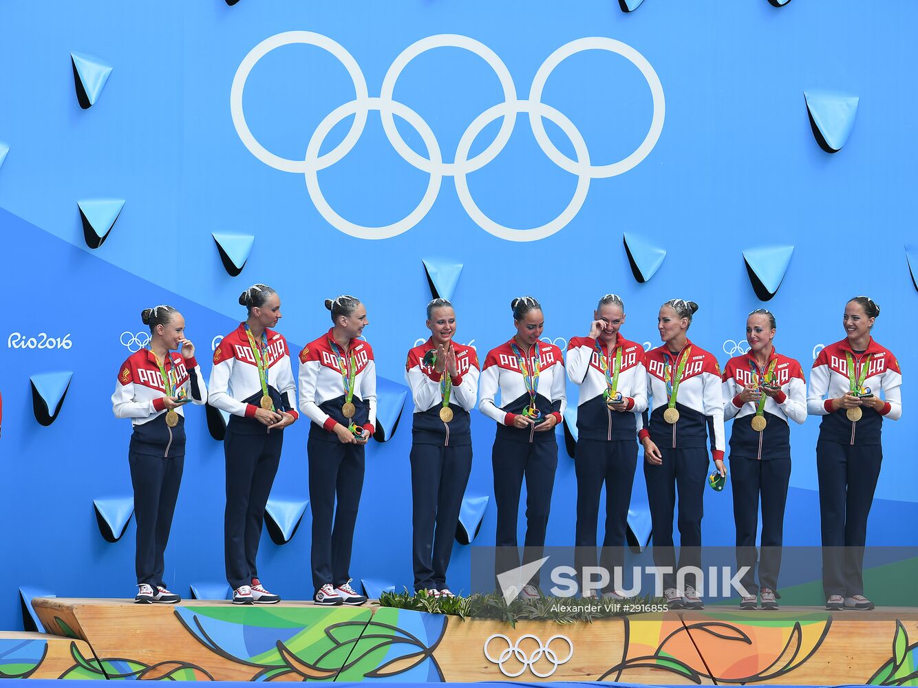 2016 Summer Olympics. Synchronized swimming. Teams free routine