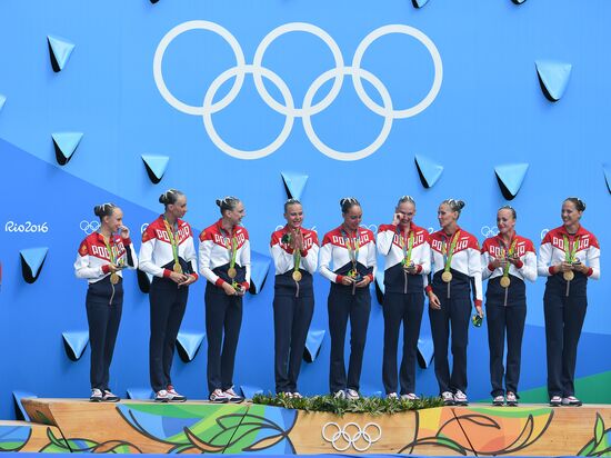 2016 Summer Olympics. Synchronized swimming. Teams free routine