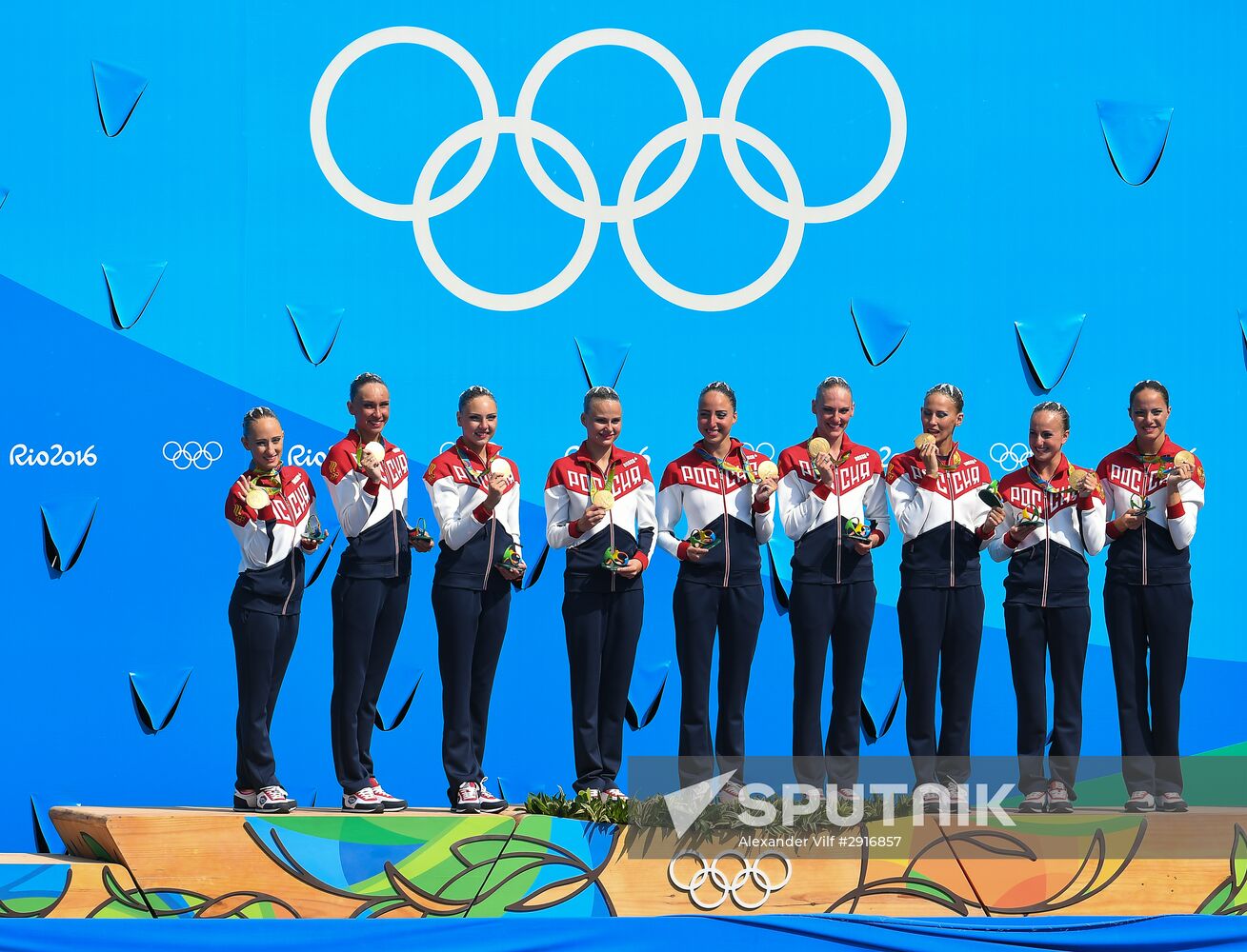 2016 Summer Olympics. Synchronized swimming. Teams free routine