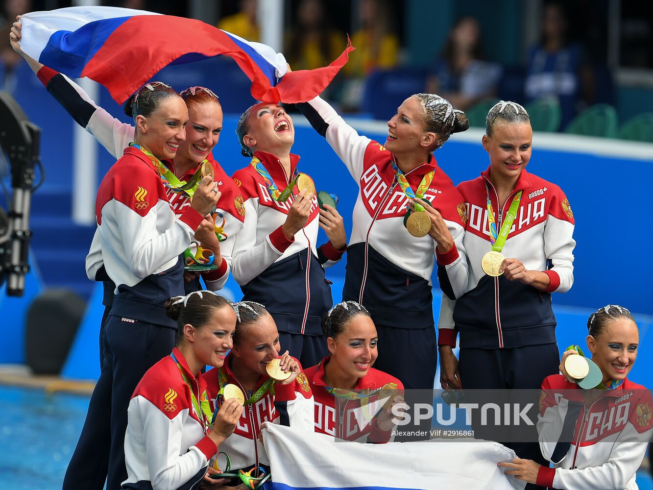 2016 Summer Olympics. Synchronized swimming. Teams free routine