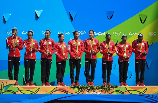 2016 Summer Olympics. Synchronized swimming. Team free routine