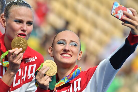 2016 Summer Olympics. Synchronized swimming. Team free routine