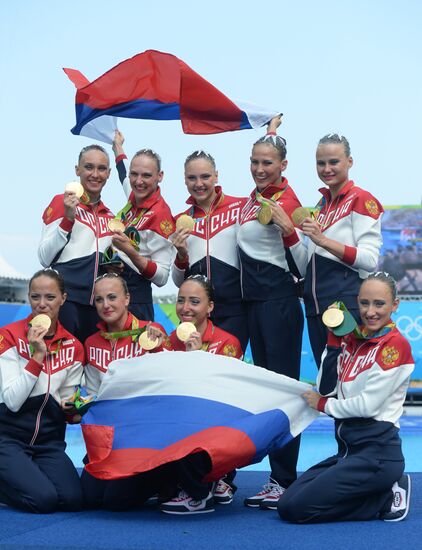 2016 Summer Olympics. Synchronized swimming. Teams free routine