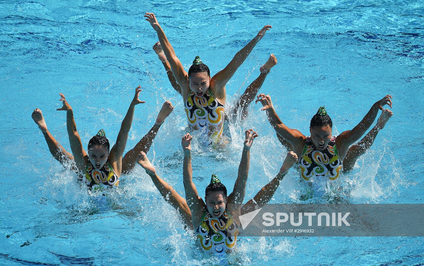 2016 Summer Olympics. Synchronized swimming. Teams free routine