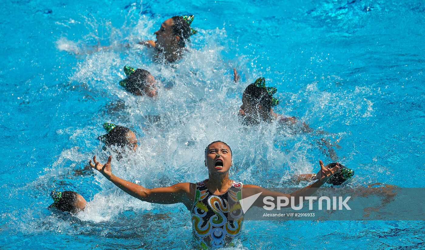 2016 Summer Olympics. Synchronized swimming. Team free routine