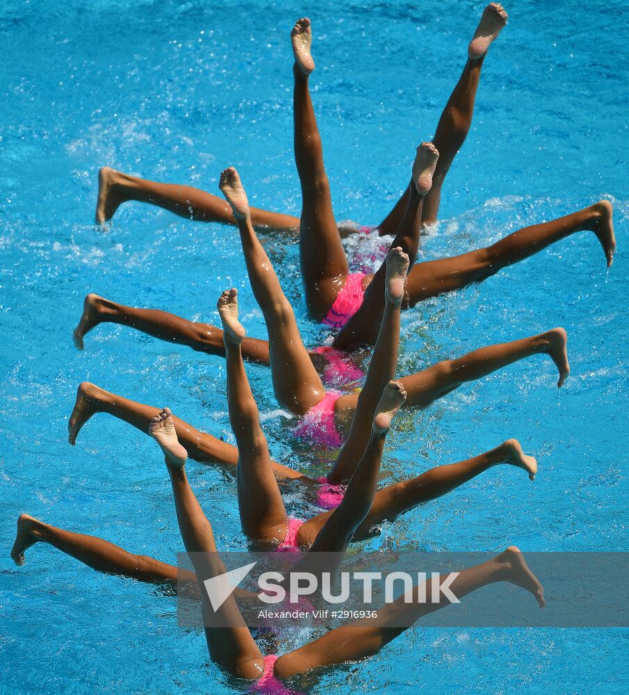 2016 Summer Olympics. Synchronized swimming. Teams free routine