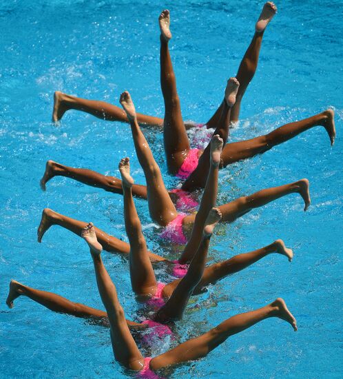 2016 Summer Olympics. Synchronized swimming. Teams free routine