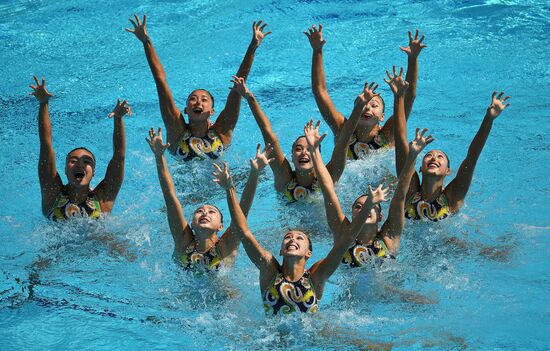 2016 Summer Olympics. Synchronized swimming. Teams free routine