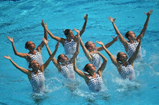 2016 Summer Olympics. Synchronized swimming. Team free routine