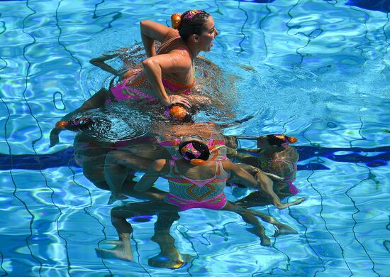 2016 Summer Olympics. Synchronized swimming. Team free routine
