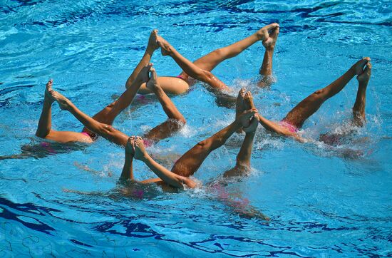 2016 Summer Olympics. Synchronized swimming. Team free routine