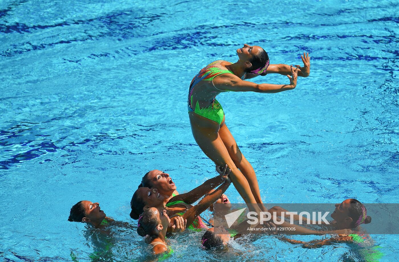 2016 Summer Olympics. Synchronized swimming. Team free routine