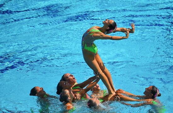 2016 Summer Olympics. Synchronized swimming. Team free routine