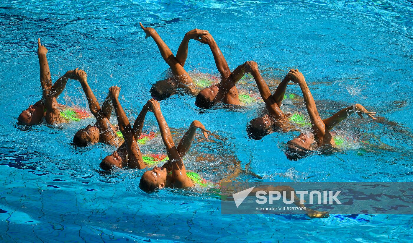 2016 Summer Olympics. Synchronized swimming. Team free routine