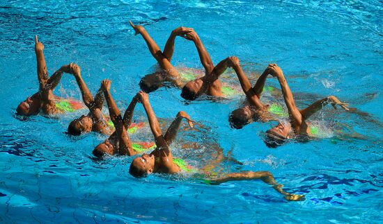2016 Summer Olympics. Synchronized swimming. Team free routine