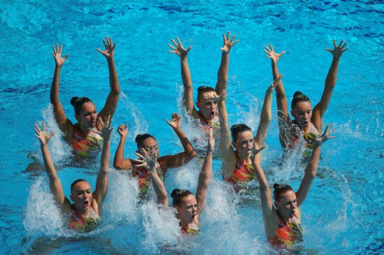2016 Summer Olympics. Synchronized swimming. Teams free routine
