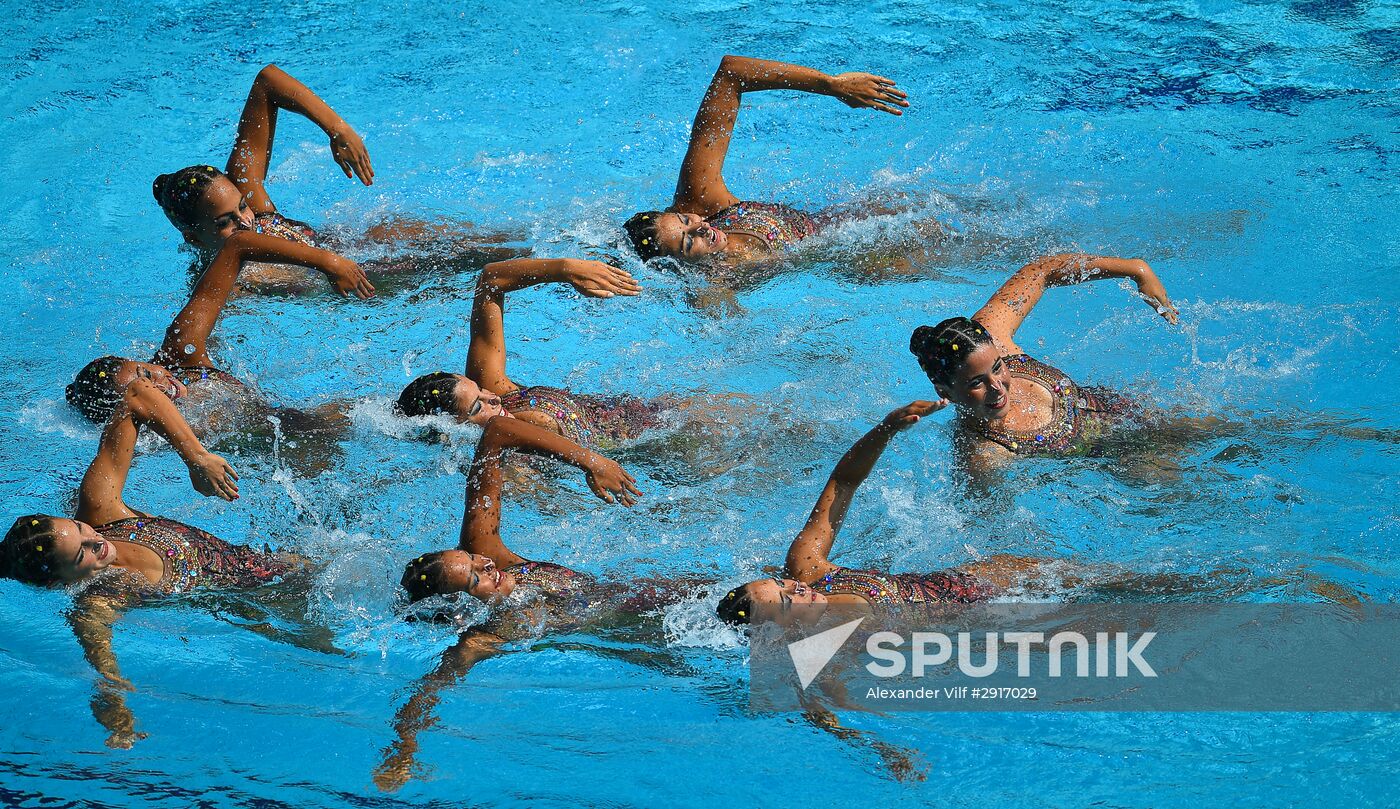 2016 Summer Olympics. Synchronized swimming. Teams free routine