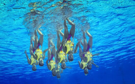 2016 Summer Olympics. Synchronized swimming. Team free routine