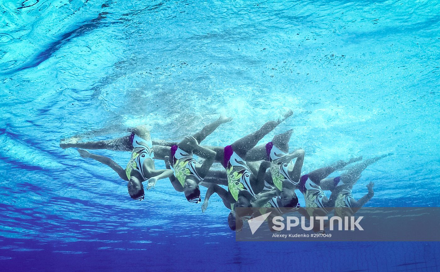 2016 Summer Olympics. Synchronized swimming. Team free routine