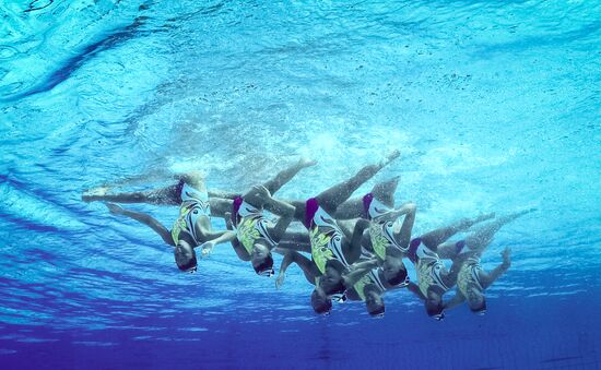 2016 Summer Olympics. Synchronized swimming. Team free routine