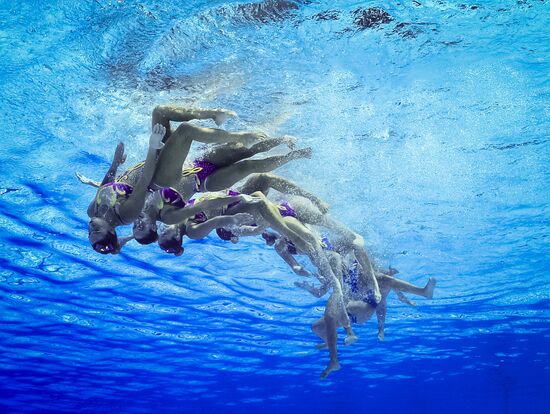 2016 Summer Olympics. Synchronized swimming. Teams free routine