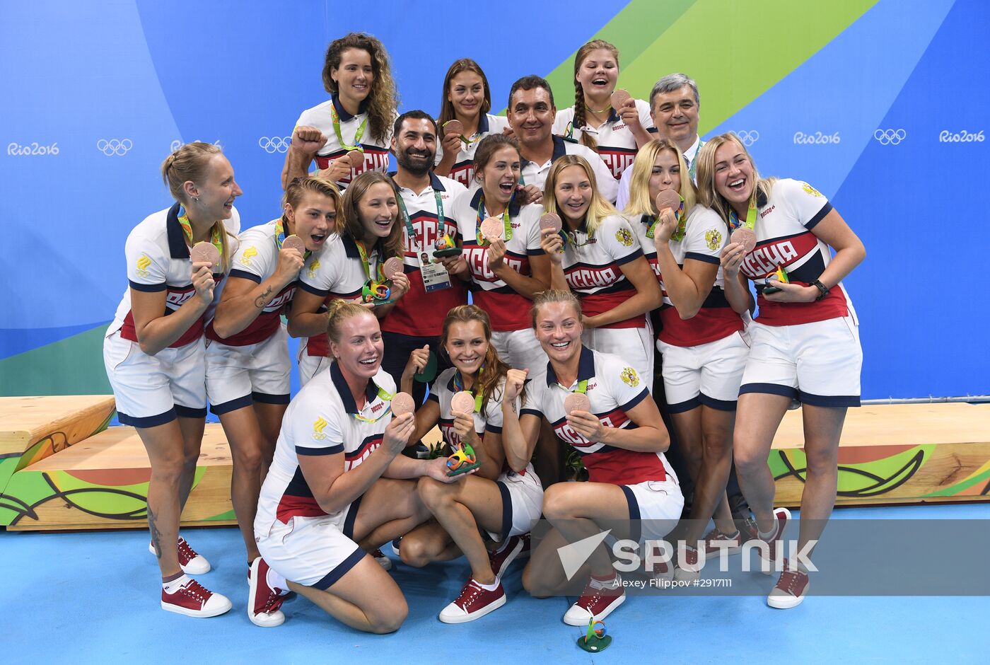 2016 Summer Olympics. Water polo. Women. Hungary vs. Russia