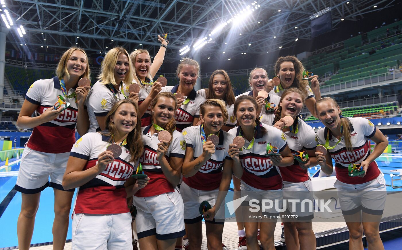 2016 Summer Olympics. Water polo. Women. Hungary vs. Russia