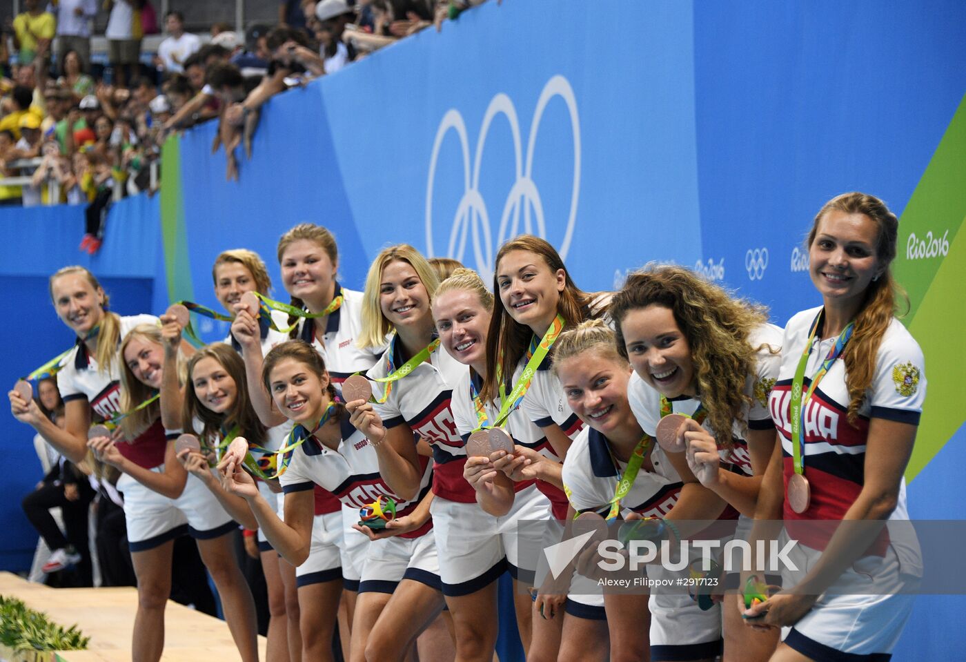 2016 Summer Olympics. Water polo. Women. Hungary vs. Russia