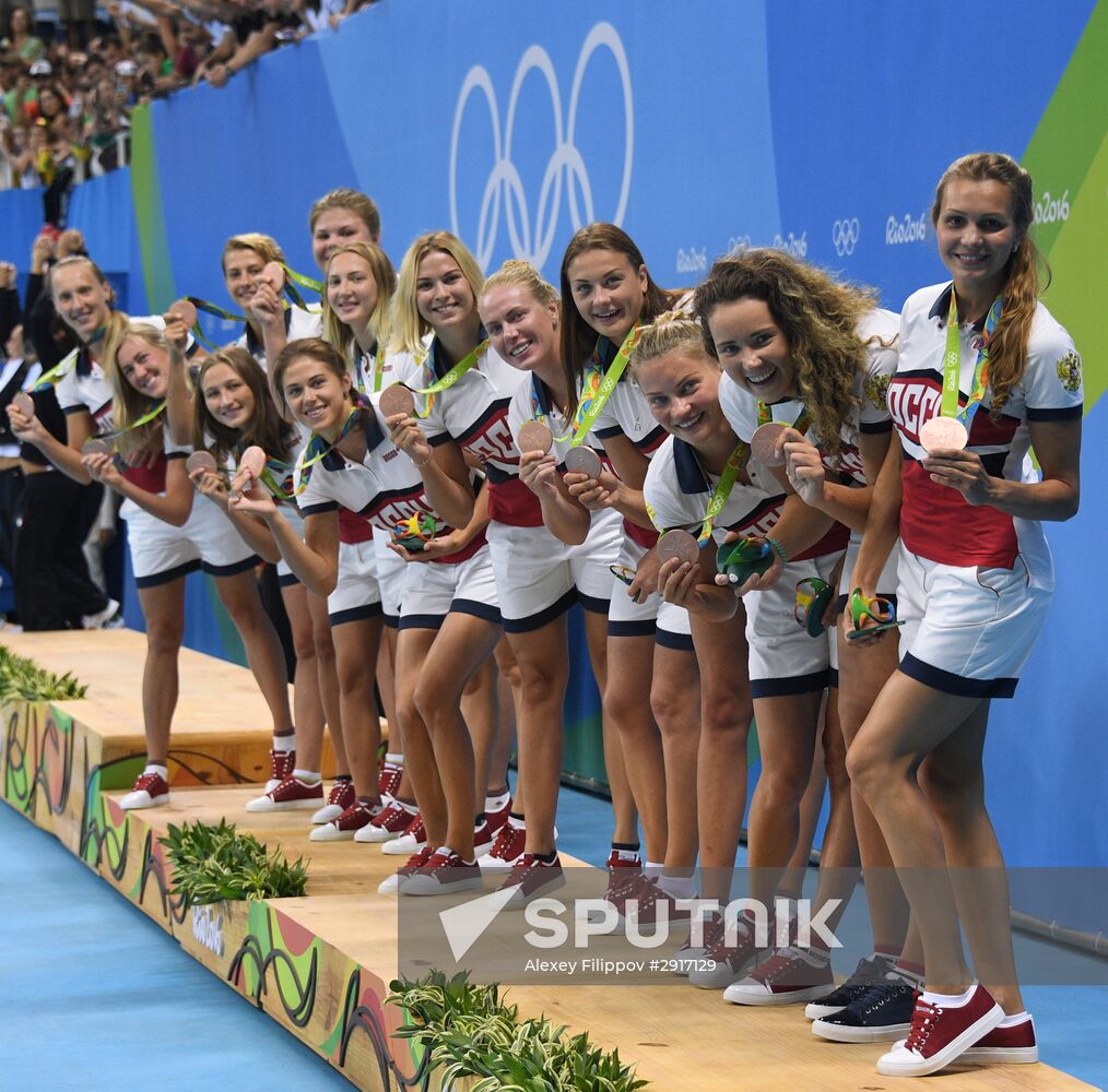 2016 Summer Olympics. Water polo. Women. Hungary vs. Russia