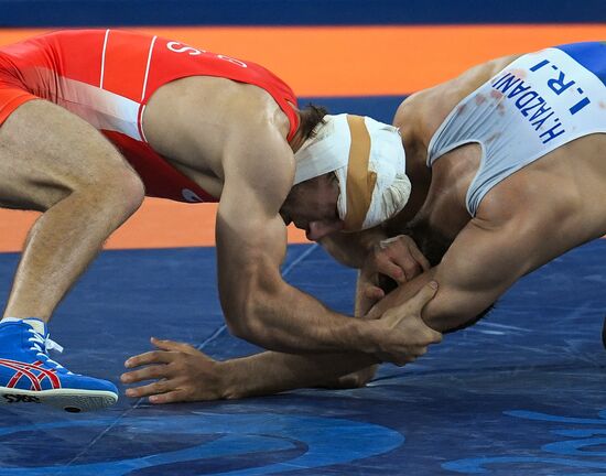 2016 Summer Olympics. Freestyle wrestling. Men. Day One