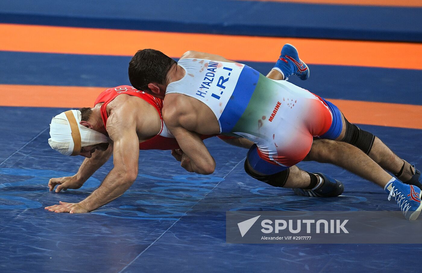 2016 Summer Olympics. Freestyle wrestling. Men. Day One