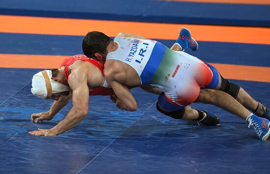 2016 Summer Olympics. Freestyle wrestling. Men. Day One