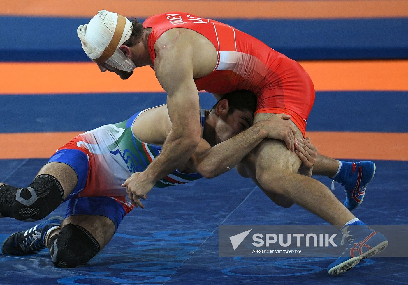 2016 Summer Olympics. Freestyle wrestling. Men. Day One