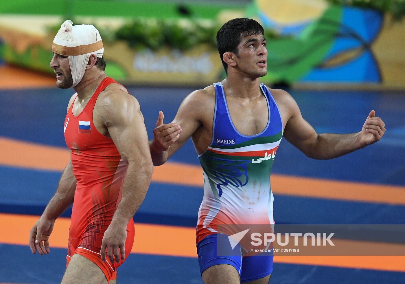 2016 Summer Olympics. Freestyle wrestling. Men. Day One