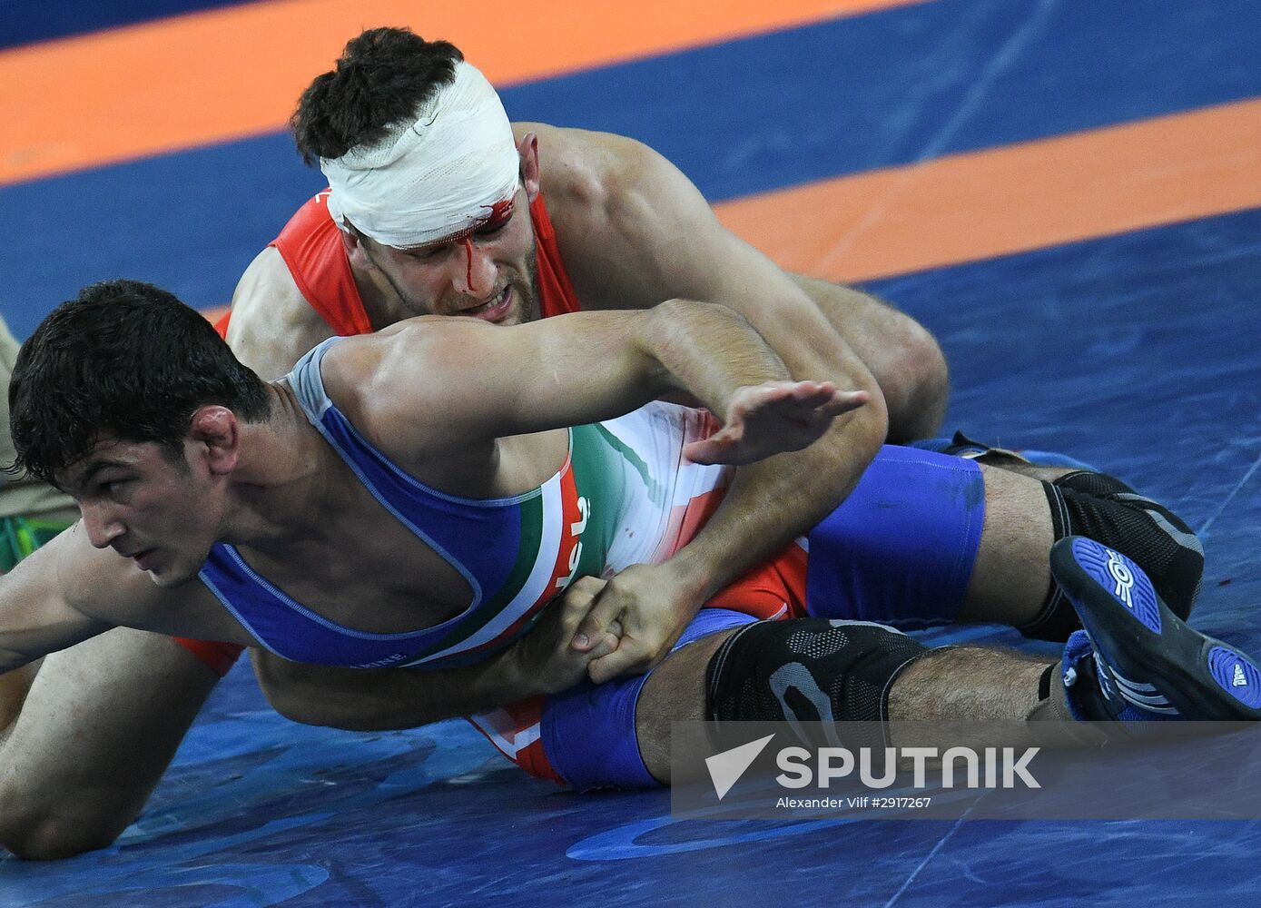 2016 Summer Olympics. Freestyle wrestling. Men. Day One
