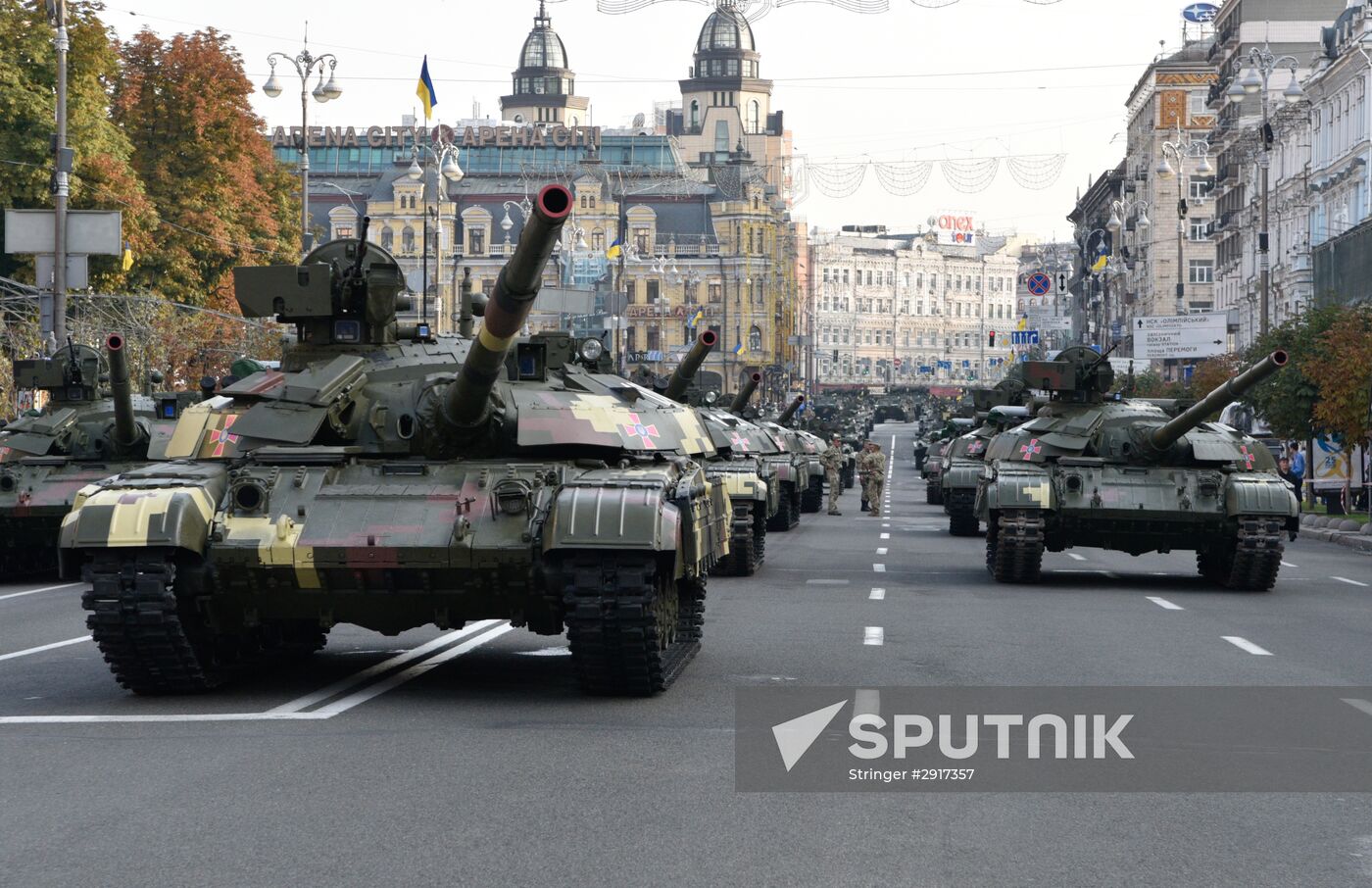 Military parade practice for Ukraine's Independence Day