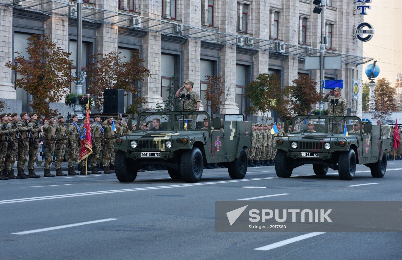 Military parade practice for Ukraine's Independence Day