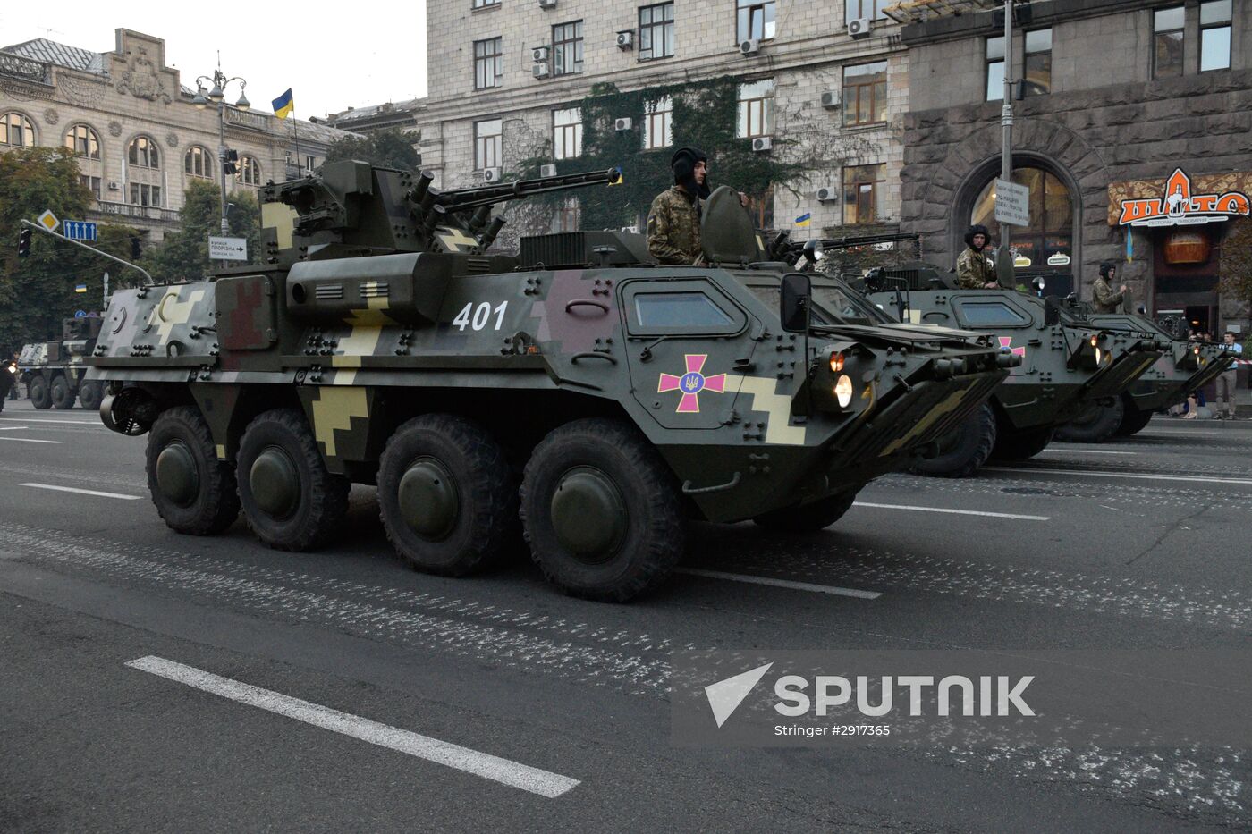 Military parade practice for Ukraine's Independence Day