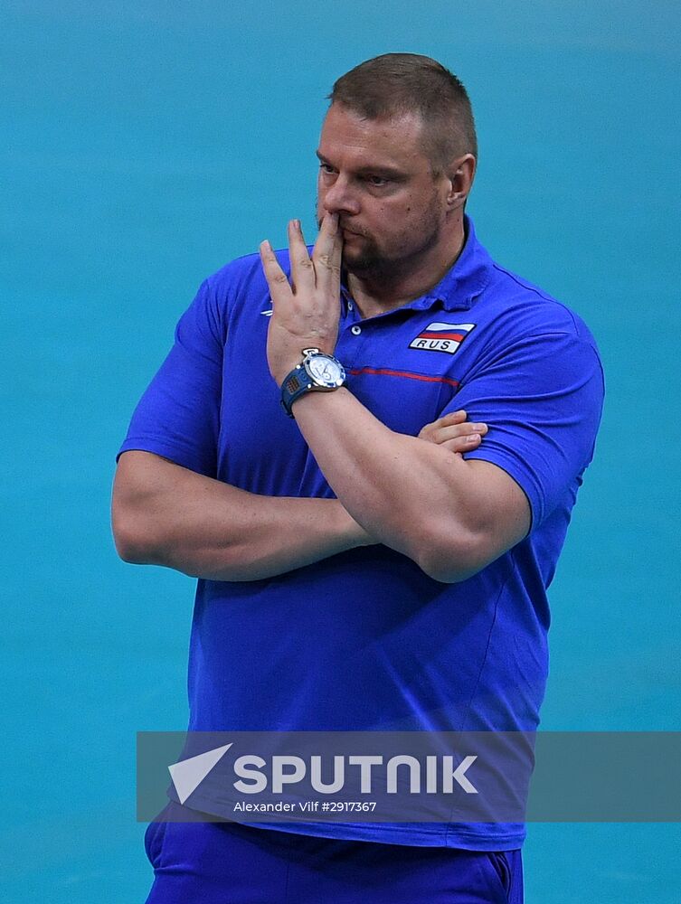 2016 Summer Olympics. Volleyball. Men. Russia vs. Brazil