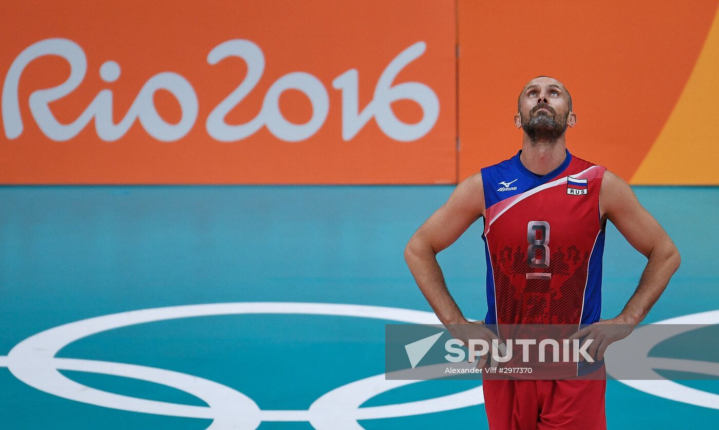2016 Summer Olympics. Volleyball. Men. Russia vs. Brazil