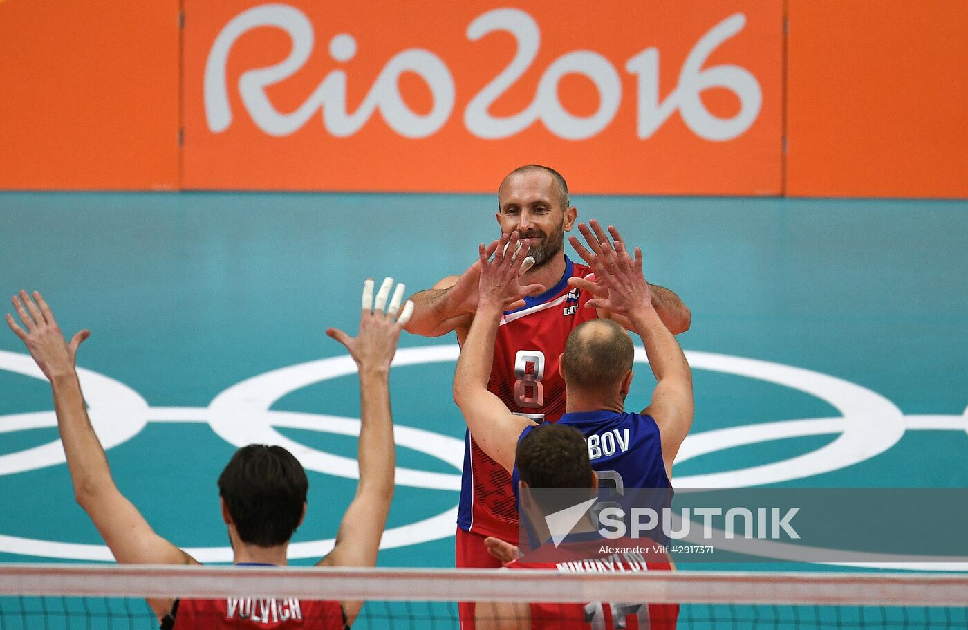 2016 Summer Olympics. Volleyball. Men. Russia vs. Brazil